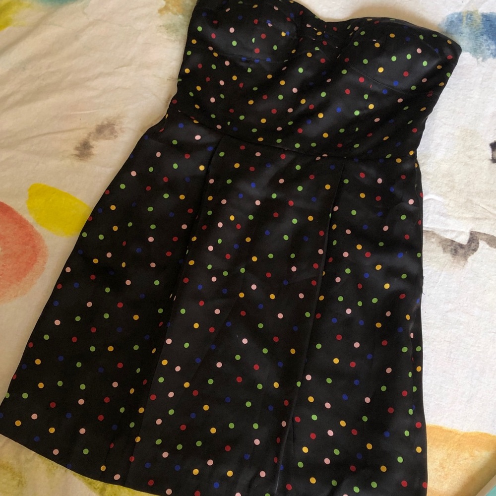 3/30! Bcbgeneration Polka Dot Strapless Dress - image 5